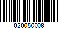 Barcode for 020050008