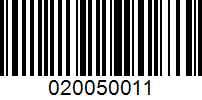 Barcode for 020050011