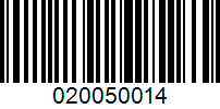 Barcode for 020050014