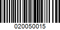 Barcode for 020050015