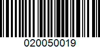 Barcode for 020050019