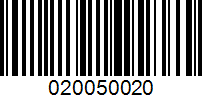 Barcode for 020050020