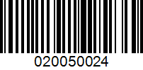 Barcode for 020050024