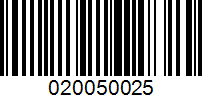 Barcode for 020050025