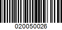 Barcode for 020050026