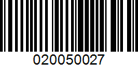 Barcode for 020050027