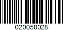 Barcode for 020050028