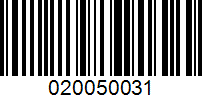 Barcode for 020050031