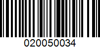 Barcode for 020050034