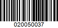 Barcode for 020050037