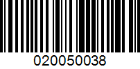 Barcode for 020050038