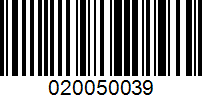 Barcode for 020050039