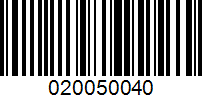 Barcode for 020050040