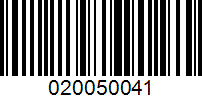 Barcode for 020050041