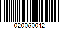 Barcode for 020050042