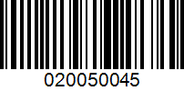 Barcode for 020050045