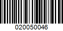 Barcode for 020050046