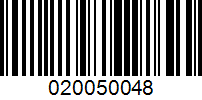 Barcode for 020050048