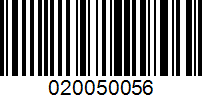 Barcode for 020050056