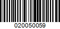 Barcode for 020050059