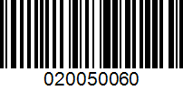 Barcode for 020050060