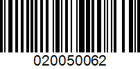 Barcode for 020050062