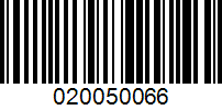 Barcode for 020050066