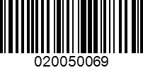 Barcode for 020050069