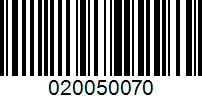 Barcode for 020050070