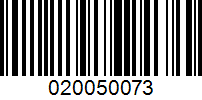 Barcode for 020050073