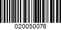 Barcode for 020050076