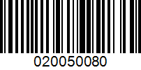 Barcode for 020050080
