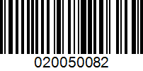 Barcode for 020050082