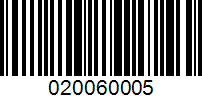 Barcode for 020060005