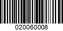 Barcode for 020060008