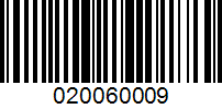 Barcode for 020060009