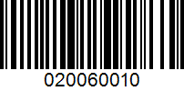 Barcode for 020060010