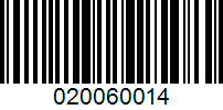 Barcode for 020060014