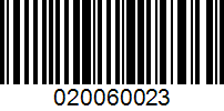 Barcode for 020060023