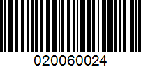 Barcode for 020060024