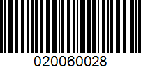 Barcode for 020060028