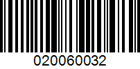 Barcode for 020060032