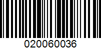 Barcode for 020060036