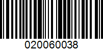 Barcode for 020060038