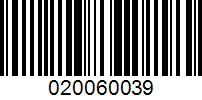 Barcode for 020060039