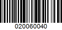 Barcode for 020060040