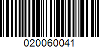 Barcode for 020060041