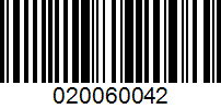 Barcode for 020060042