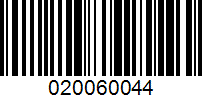 Barcode for 020060044