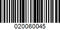 Barcode for 020060045